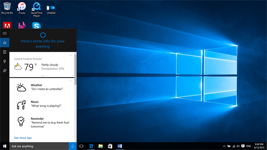 Hướng dẫn kích hoạt trợ lý ảo Cortana trên Windows 10 và các thao tác